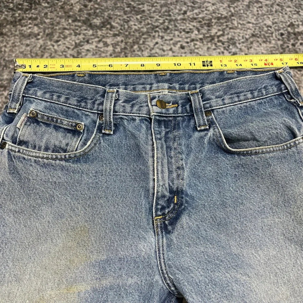 Carhartt Jeans Mens 34x30 Blue Faded Straight Traditional Fit‎ B480 DVB